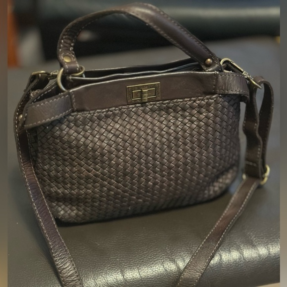 Borse in Pelle Genuine Leather Woven Bag GUC